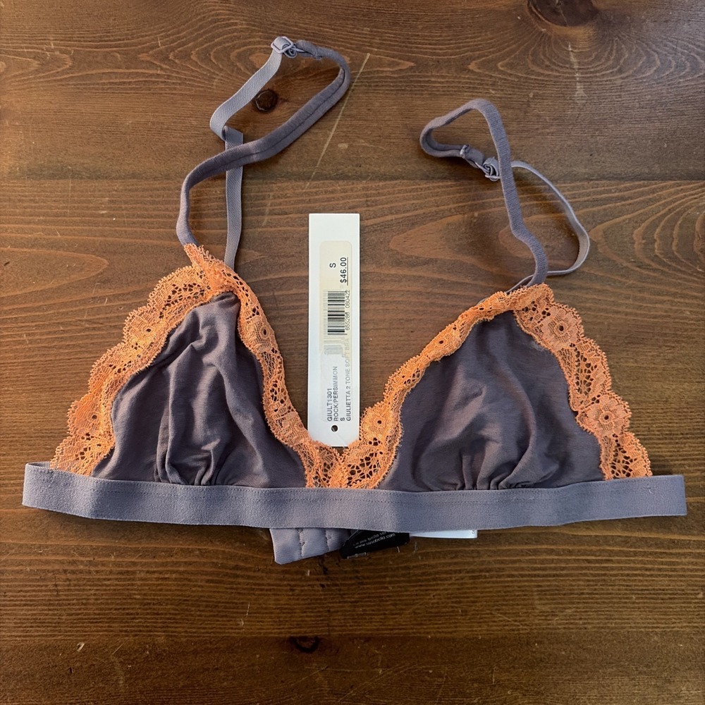 NWT‎ COSABELLA GIULIETTA 2 TONE BRALETTE PERSIMMON/ROCK SIZE SMALL
